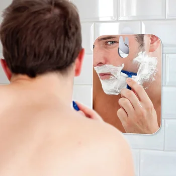 Акриловое Зеркало для душа с защитой от запотевания, зеркало для ванной комнаты без запотевания, Туалет для путешествий для мужчин, Зеркало для бритья, зеркало для макияжа с защитой от запотевания