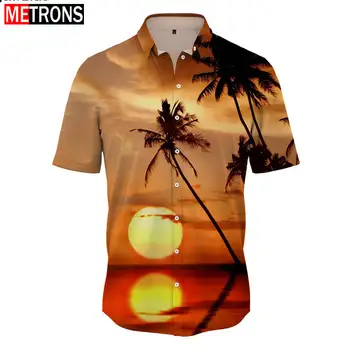 2023 Летняя Новая Мужская Рубашка на пуговицах, Гавайи, Свободного Кроя, Большая Мужская Рубашка с вырезом Поло, Модная Мужская Рубашка Высокого Качества