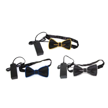 Мужские светодиодные галстуки-бабочки на подтяжках Идеально подходят для подвешивания музыкальных светодиодных праздничных балов-маскарадов
