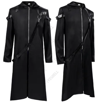 2023 Черное пальто в викторианском стиле в стиле Стимпанк, фрак, куртка, Мужской Сюртук в стиле готического Ренессанса, Вампир, мужские вечерние костюмы на Хэллоуин