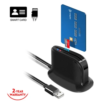 Устройство чтения смарт-карт USB 0.2 для банковских карт IC/ID EMV Card Reader Высококачественное Устройство чтения карт для Windows 7 8 10 Linux OS USB-CCID ISO