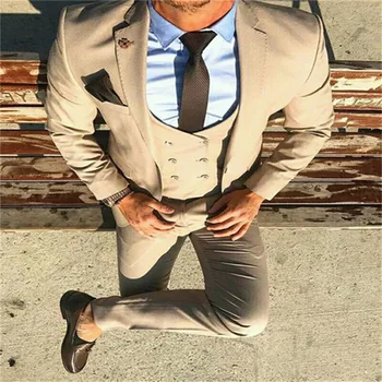 Новейшие модели пальто и брюк, Мужской костюм из 3 предметов (куртка + брюки + жилет), Свадебные костюмы для мужчин 2021, Сшитый на заказ Официальный деловой блейзер