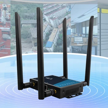 ЕС/США Штекер 4G WiFi Маршрутизатор промышленного класса 4G Широкополосный беспроводной маршрутизатор со слотом для SIM-карты Антенна Защита брандмауэром