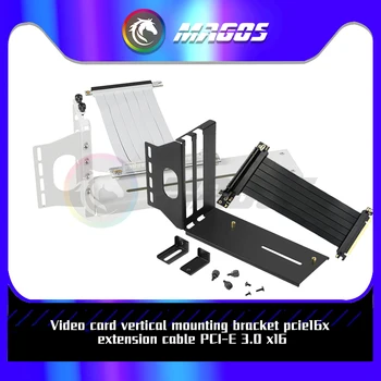 Вертикальный комплект кронштейнов для вертикального монтажа графического процессора PCIE 3.0 4.0, 7 Слотов PCI, корпус, Универсальная опора, держатель + Удлинительный кабель PCI-E 16