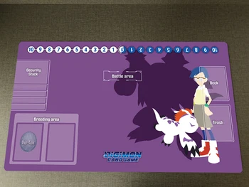 Digimon Adventure Playmat DTCG CCG Коврик Jokido Gomamon Торговый Карточный Игровой Коврик Зоны и Сумка Противоскользящий Настольный Коврик Коврик Для Мыши 60x35 см