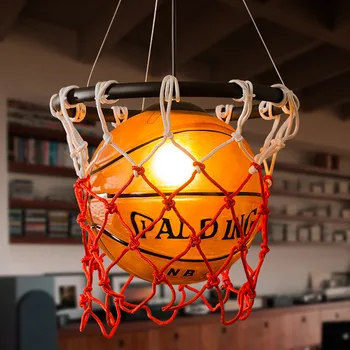 Подвесной светильник в американском стиле, Ретро Баскетбольная лампа, Креативный ресторан, Магазин спортивной одежды, тематическая люстра