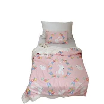 Одеяло из молочного бархата в стиле INS, Детские одеяла, Осенне-зимнее утолщенное Одеяло из овечьей шерсти, утолщенный двусторонний Флис