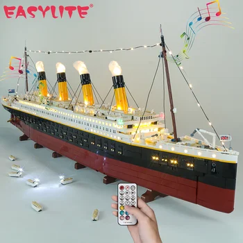 Набор светодиодных Ламп Для Creative 10294 Titanic Royal Cruise Boat Классическая Модель Корабля Из фильма Коллекционные Фигурки Кирпичи Без Строительного Блока