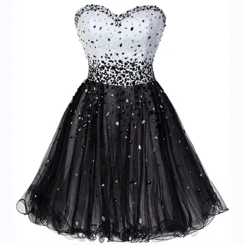 Короткие коктейльные платья большого размера, черное вечернее платье, женские мини-вечерние платья