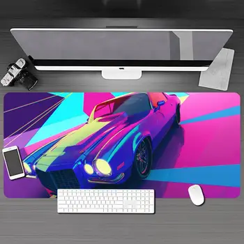 спортивный автомобиль sunset Rubber PC Коврик для мыши для компьютерных игр HD печать Компьютерные геймеры фиксируют край коврика для мыши XXL90x40cm Клавиатура