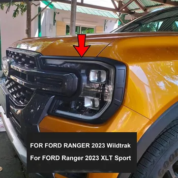 ABS Крышка лампы Передних фар Ford Ranger 2023 WILDTRACK SPORT XLT Наклейка Защита головного света Аксессуары Следующего поколения