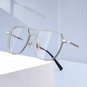 Очки из чистого титана, Женские полигональные очки, Очки для близорукости, Оптическая оправа для мужчин