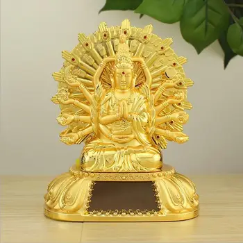 Высококачественный сплав тысяча буддизм божественность Гуаньинь Авалокитешвара солнечное молитвенное колесо автомобильные интерьеры украшения в виде будды