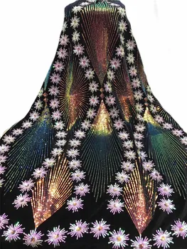 Новейшая кружевная ткань из французского Тюля 2021, Высококачественная Кружевная вышивка, Африканская Сетчатая кружевная ткань, Женское свадебное платье J36581