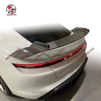 Высококачественный Аксессуар Из Углеродного Волокна Для Porsche Taycan Задний Спойлер RZ Style High Tail Заднее Крыло Багажника Для 2019 2022 Taycan