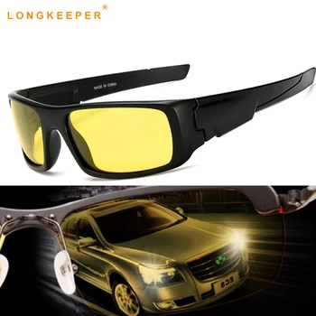 Long Keeper Поляризованные солнцезащитные очки Мужские Очки ночного видения Мужские Очки для вождения на рыбалке Мужские солнцезащитные очки Gafas с антибликовым покрытием 1024