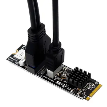 RYRA M.2 MKEY PCI-E для подключения к фронтальному USB 3.1 5Gb TYPE-C + 19/20-контактная карта расширения M.2 PCI E для подключения к USB3 с поддержкой нескольких систем