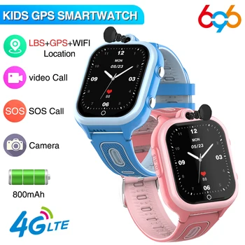 4G Sim-карта Детские Умные Часы 1,85 дюймов Full Touch Видеозвонок Wifi GPS LBS SOS HD Камера Водонепроницаемые Умные Часы Для Детского Подарка