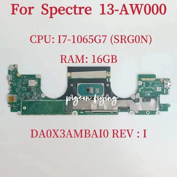 DA0X3AMBAI0 для HP Spectre X360 13-AW000 Материнская плата ноутбука Процессор: I7-1065G7 SRG0N Оперативная память: 16 ГБ Тест материнской платы L77411-601 L77411-001 В порядке