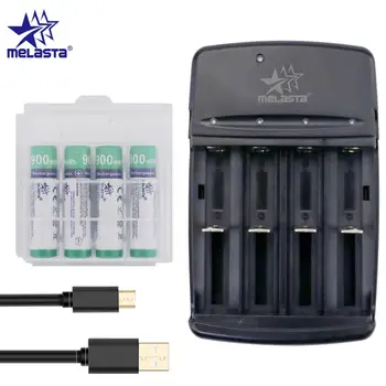 Melasta 4ШТ AAA 900mWh 1,65 В Ni-Zn Аккумуляторная батарея NIZN + 1 Умный светодиодный USB Зарядное устройство для Цифровой Камеры Игрушки CD-Плееры Часы