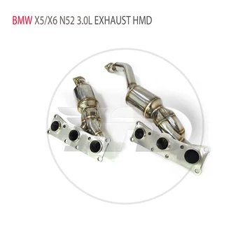 Выпускная система HMD Высокопроизводительный Водосточный Коллектор для BMW X5 X6 E70 E71 N52 3.0L Коллекторы каталитического нейтрализатора