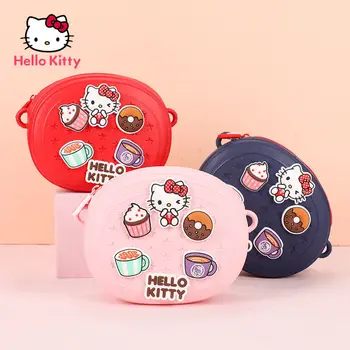 Модная женская сумка Hello Kitty с милым рисунком из мультфильма, простая водонепроницаемая свежая и милая сумка через плечо