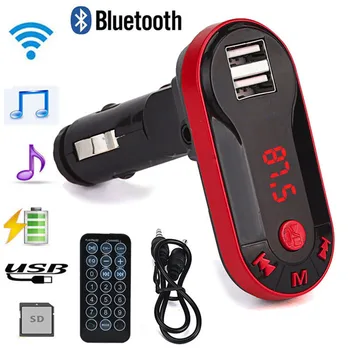 Удаленный Беспроводной FM-передатчик Bluetooth, музыкальный MP3-плеер, Автомобильный комплект громкой Связи, поддержка USB, USB-диск и SD-карта