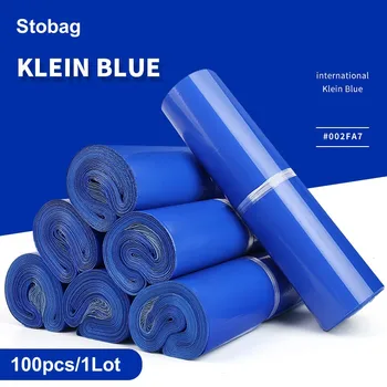 StoBag 100шт Синие Экспресс-почтовые отправления Доставка конвертов Курьерскими сумками Упаковка Герметичный Пластиковый транспортный Самоклеящийся чехол для доставки