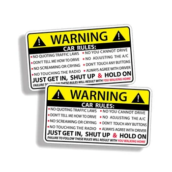 Новые Правила предупреждения о безопасности автомобиля Виниловые Автомобильные Наклейки для Бампера Багажника Авто Мотоцикла С Защитой от Ультрафиолета Виниловое Украшение Автомобиля 12*6 см