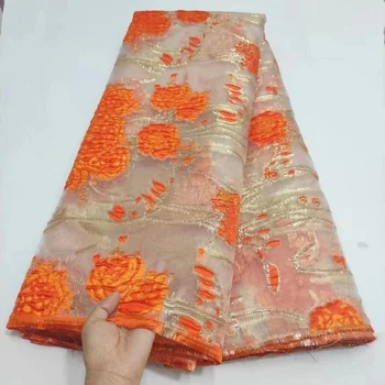Высококачественная Окрашенная металлической Пряжей Парчовая Жаккардовая кружевная ткань, используемая для платья, женской одежды, ткани для лоскутного Шитья, Африканского Кружева
