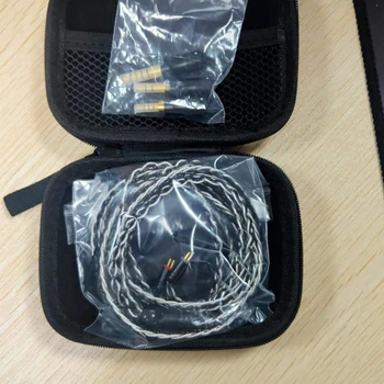 Xinhs 8 жильный серебристо-черный кабель с серебряным покрытием Модульный кабель со сменным аудиоразъемом