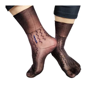 Брендовые мужские Сексуальные нейлоновые шелковые носки PEAJOA для джентльменов, высококачественные мягкие мужские прозрачные чулки-колготки для геев