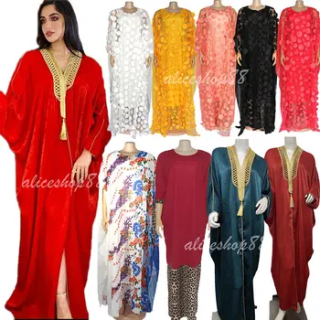 Мусульманское Марокканское Женское Африканское Макси-платье Фараша, Вечерний кафтан, Вечернее платье в Дубае, индийское платье для женщин