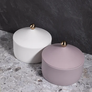 nordic golden dome jar однотонный матовый минималистичный подсвечник для домашнего декора с керамическим подсвечником