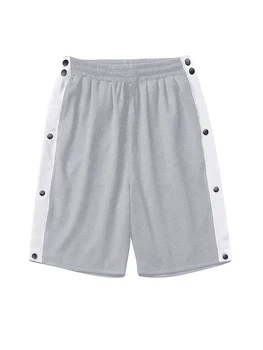 Мужские повседневные летние шорты в стиле пэчворк с эластичной талией, свободные короткие брюки с боковыми пуговицами и боковыми карманами