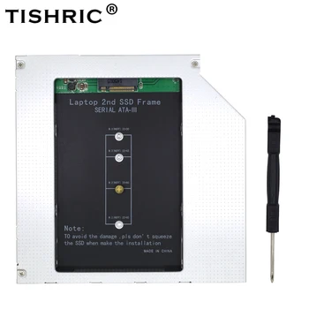 TISHRIC Caddy SATA 3,0 9,5 мм M.2 M2 NGFF 2nd Second HDD SSD Корпус Жесткого Диска Для Ноутбука DVD-ROM Алюминиевый Корпус Optibay