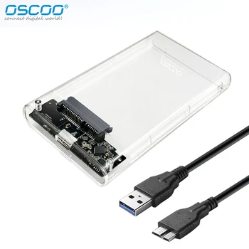 OSCOO USB Коробка для жесткого диска 3,0 Корпус жесткого диска 2,5-дюймовый Последовательный порт SATA SSD Чехол для жесткого диска Мобильный внешний чехол для жесткого диска