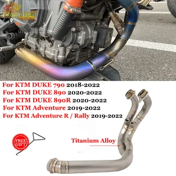 Титановый Сплав Для KTM DUKE 790 890 ADV R РАЛЛИ Полная Система Выхлопной Трубы Мотоцикла Передняя Соединительная Труба Moto Escape Глушитель DB Killer