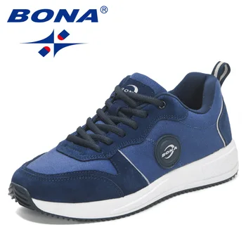 BONA 2023, Новые дизайнерские Модные кроссовки, Мужские кроссовки, Дышащая легкая обувь, Мужская Повседневная обувь для ходьбы на платформе