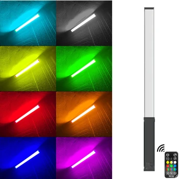 Портативная светодиодная палочка RGB, Перезаряжаемая палочка для фотосъемки, 12 Режимов освещения 1000 Люмен 3200-5600K, пульт дистанционного управления