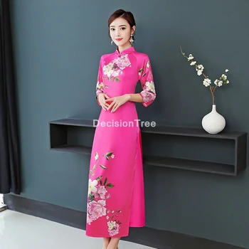 2022 очаровательное ретро китайское женское платье чонсам qipao party wear китайское платье чонсам для женщин aodai dress party dress