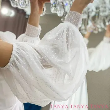 Съемные пышные рукава, простые свадебные аксессуары, подходящее Свадебное платье, перчатки ручной работы для невесты, Индивидуальные SWD830