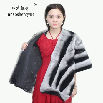 Linhaoshengyue 2020 Горячая Модная Женская Шаль Из Натурального Кроличьего Меха