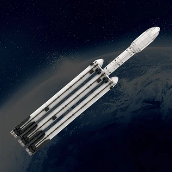 Идея Набора строительных блоков в масштабе MOC V Собрать Ракету SpaceX Falcon Heavy Saturn, Кирпичи, Космический корабль, игрушки Для детей, подарок на День рождения