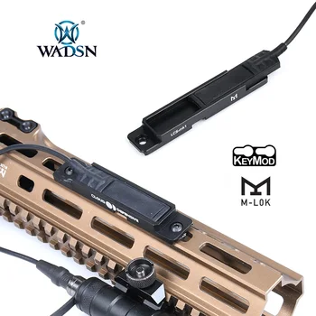 WADSN M-LOK Keymod CNC Алюминиевый Для Фонарика Нажимная Накладка Mlok Rail M600 M300 Крепление Переключателя DBAL Аксессуары Для Охотничьего Оружия