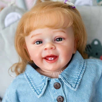 60 см Возрожденная девочка-малыш Популярная версия куклы с укоренившимися волосами, мягкое обнимающее тело, ручная роспись куклы Bebe Kids To