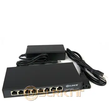 DSLRKIT ALL Gigabit 52V 120W 8 Портов 7 Инжектор PoE Питание через коммутатор Ethernet