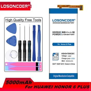 LOSONCOER 5000 мАч HB4547B6EBC для Huawei Honor 6 Plus Аккумулятор PE-TL00M UL00 CL00 PE-TL20 для телефона Mate 7 Lite Литий-ионные Аккумуляторы