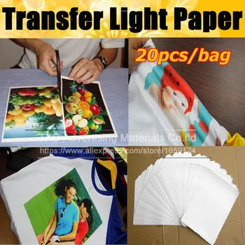 Лучшие продажи, 20 Листов/лот Бумаги для резки формата А4, Светло-белый лазерный тонер-принтер, бумага для термотрансферной печати для футболки