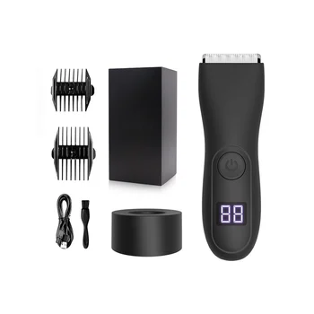 Электрический триммер для волос и бритва для мужчин, Уход за телом, триммер для волос в паху и на лобке, сменное керамическое лезвие